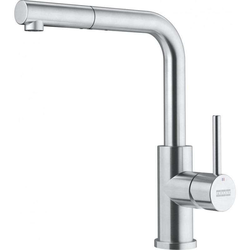Franke – Mitigeur de lavabo Smart Glenda inox 304 – Douchette extractible monojet – Bec haut pivotant 180° – Installation monotrou 35mm - Image 3