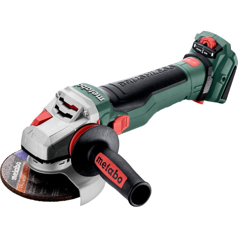 Metabo – Meuleuse d'angle sans fil 18V – Moteur Brushless – Vitesse variable – Système de freinage rapide – Pour béton armé et métal
