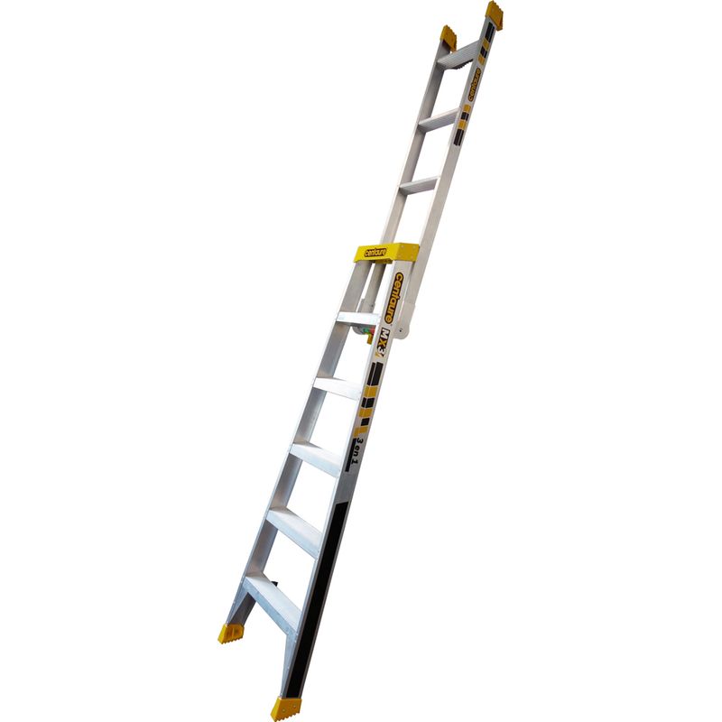 Centaure – Escabeau 3 en 1 – Échelle d'appui et extensible – Hauteur de travail max 3,2m – Tablette porte-outils intégrée – Patins antidérapants - Image 4