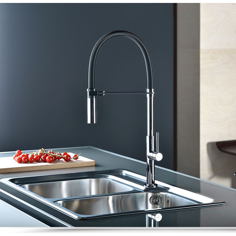 Paffoni Chef series Mitigeur d'évier avec bec pivotant CH179CR Chromé - Laiton - Image 3