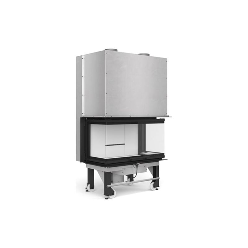 La Nordica – Insert cheminée à bois 3 faces 12 kW – Volume de chauffe 344 m3 – Dimensions L 1034 x H 1642 à 1682 mm – Diamètre sortie de Glass