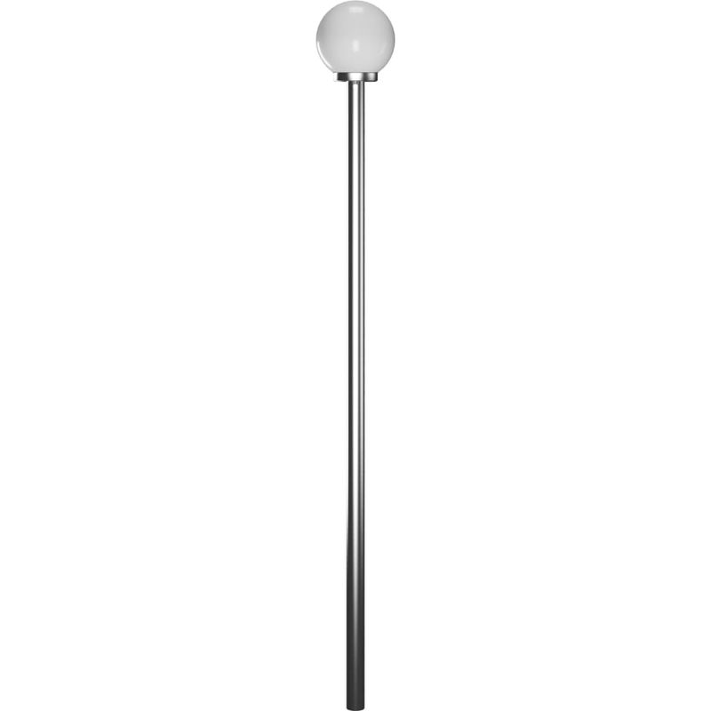 Vidaxl – Lampadaire de jardin 2 lampes 220 cm – Acier inoxydable – Éclairage LED 3000K – Résistant aux intempéries – Pour allées et terrasses - Image 3