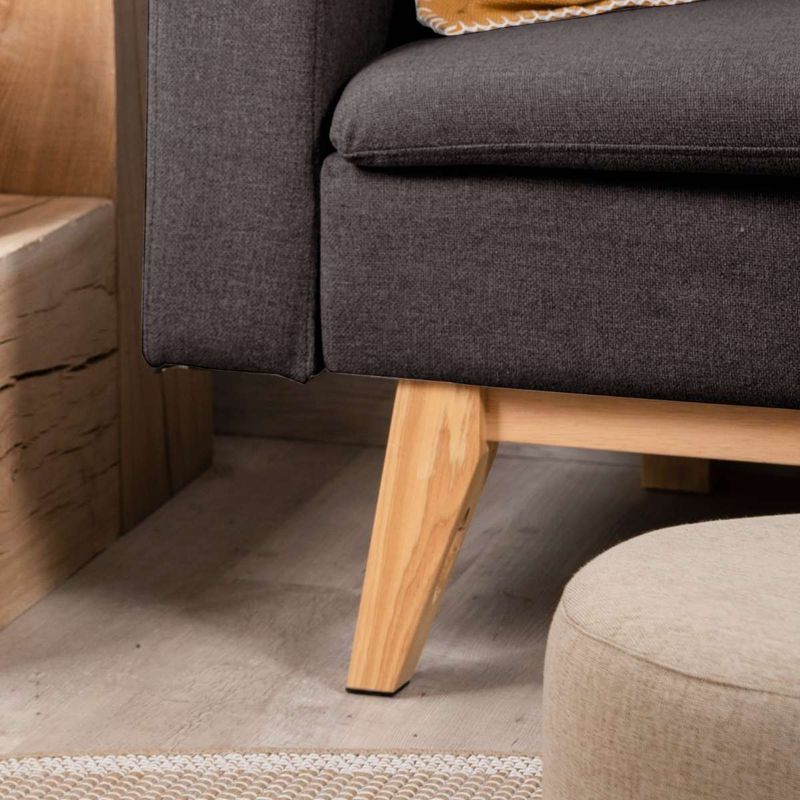 Canapé convertible 3 places – Dimensions 201x73x79cm – Système d'ouverture clic-clac – Tissu résistant et anti-froissage – Nalui - Image 5