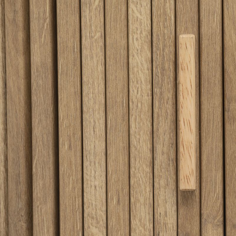 Atmosphera – Table basse fixe 120x60cm – 2 portes coulissantes – MDF et acier – Style scandinave – Rangement pour magazines et télécommandes - Image 9