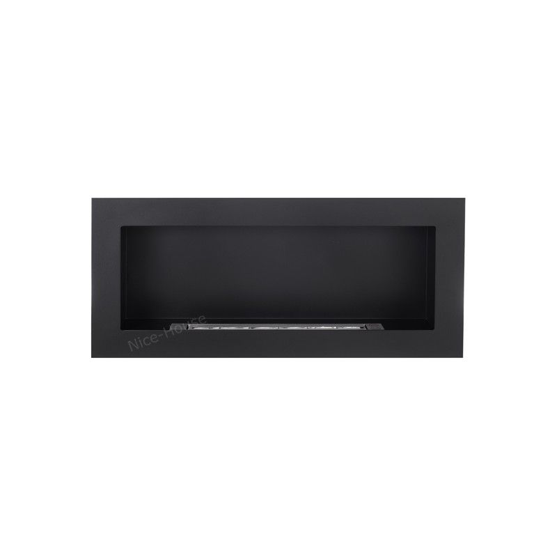 Frankystar – Cheminée bioéthanol murale 90x12x40 cm – Brûleur en acier inoxydable 0,75 L – Pour espaces intérieurs jusqu'à 25 m2 – Écologique et - Image 2
