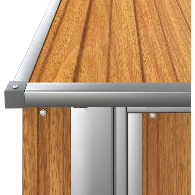 Vidaxl – Abri de jardin métal 180,5 x 97 x 209,5 cm – Acier galvanisé – Toit en pente pour évacuation des eaux – Porte verrouillable - Image 6