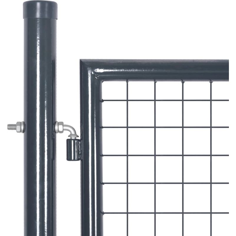 Vidaxl – Portail grillagé anthracite 300 x 125 cm – Acier galvanisé résistant à la corrosion – Conception verrouillable pour sécurité - Image 4