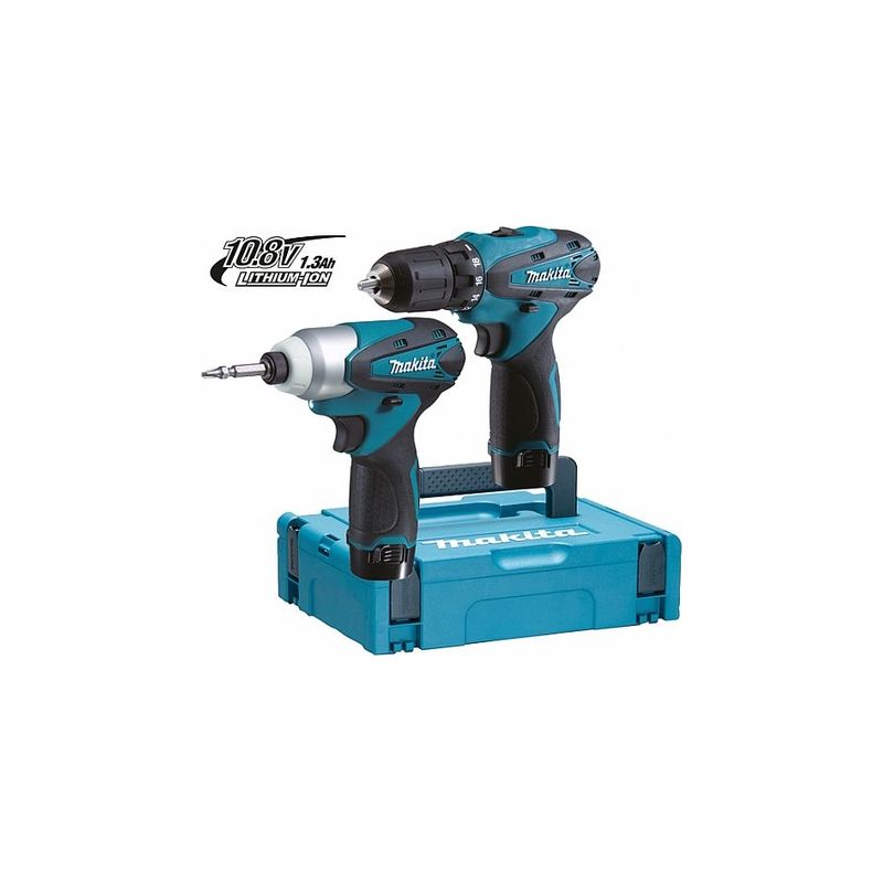 Lot outils MAKITA LCT204J (Perceuse Visseuse DF330D - Visseuse à Choc TD090D en Coffret MAK-PAC) - 10.8V - 1.3Ah Li-Ion - Image 3