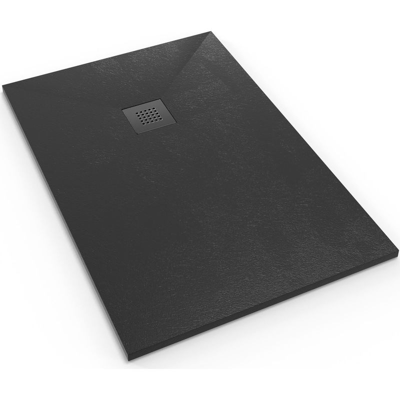 Swiss Aqua Technologies B-Way Receveur de douche rectangulaire 120x80cm avec siphon, en marbre coulé, Noir (SATALEK12080-S) - Image 2