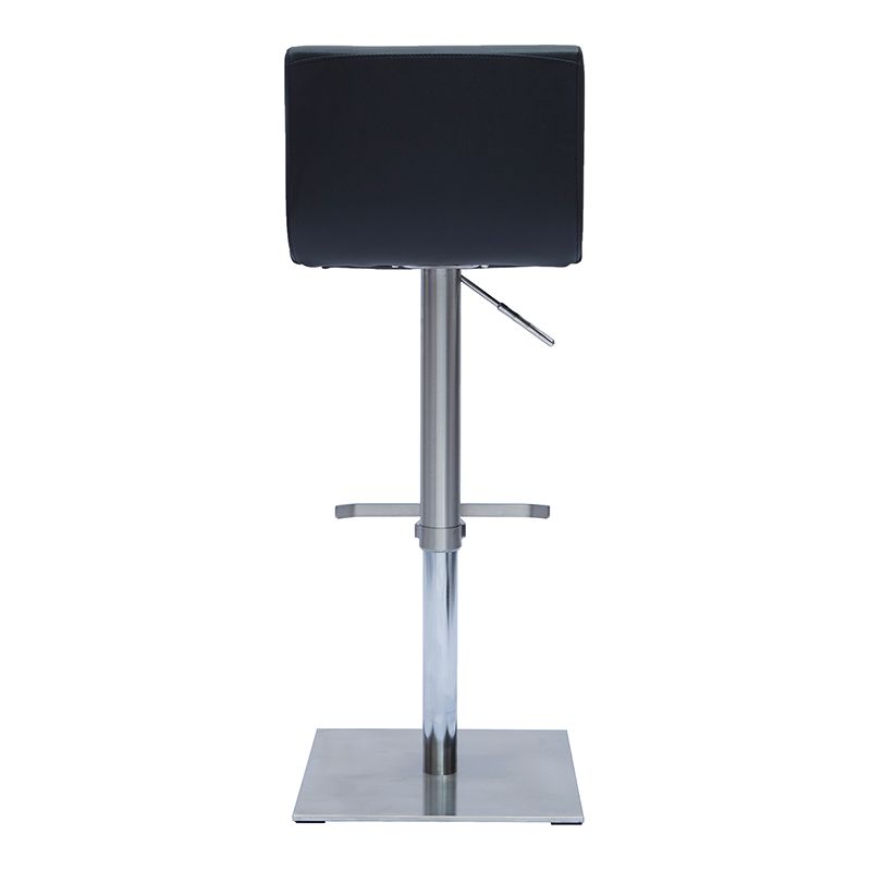 Tabourets de bar design réglables noir et inox brossé (lot de 2) SHEINA - Image 4