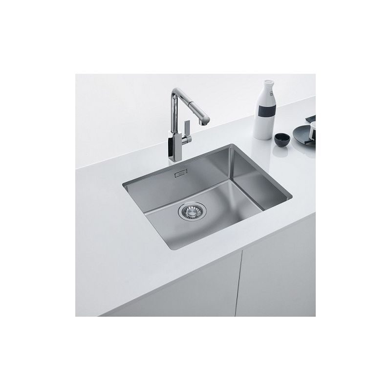 Franke – Évier 1 bac en acier inoxydable MRX 110-50 – Montage sous plan – Dimensions 540x440 mm – Trop-plein caché – Bonde à panier 3 1/2“ Adapter - Image 5