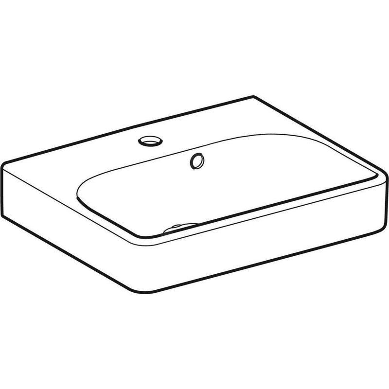 Geberit Smyle Square lave-mains 500222, 45x36cm, avec trou pour - Image 3