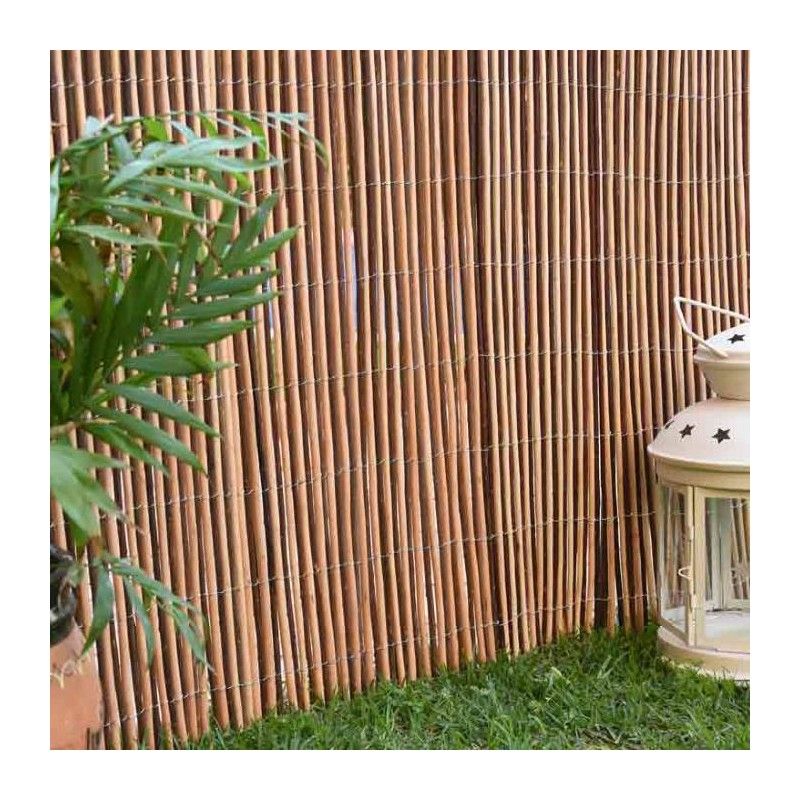 Suinga – Clôture en osier naturel bicolore 1,5x3m – occultation 85% – brise vue esthétique pour ombrage et délimitation de jardin - Image 2
