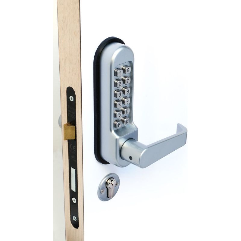Serrure à code mécanique – Verrou à code réversible – Pour portes de 25 à 55 mm d'épaisseur – Plus de 4000 combinaisons – Lokod - Image 3
