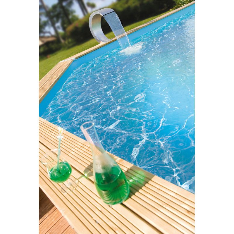 Liner piscine bois Azura 4,10m x 1,20m – Couleur bleu – Épaisseur 50/100 – Compatible piscine Ubbink - Image 2