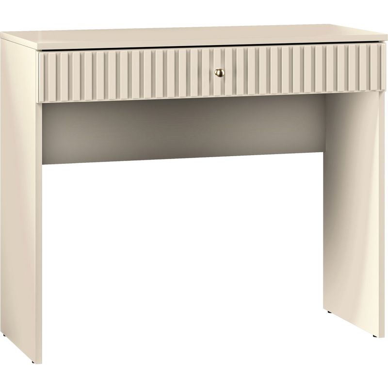 Selsey – Coiffeuse enfant avec tiroir – Panneau laminé beige – Largeur 92 cm – Hauteur 78 cm – Bords ABS résistants
