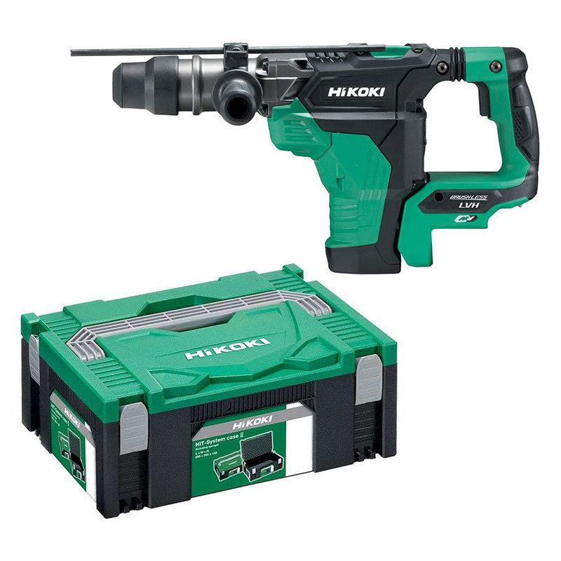 Hikoki – Perforateur burineur sans fil 36V – Force de frappe 8,5J – Emmanchement SDS-max – Pour béton armé – DH36DMAW2Z